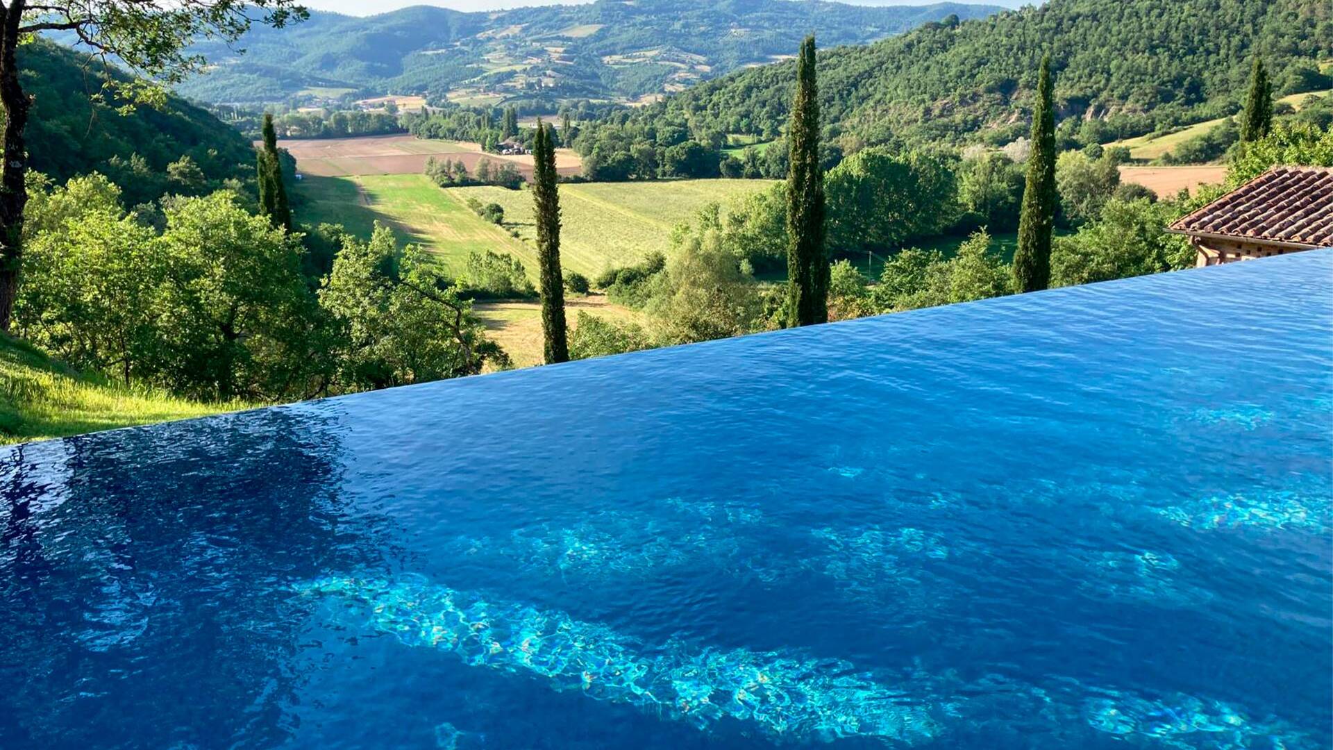 infinity pool with amazing view
